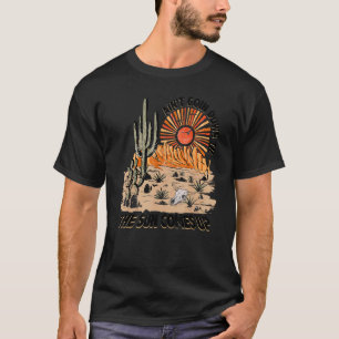 Woestijnzonsondergang gaat niet naar beneden tot d t-shirt