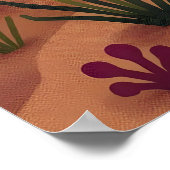 Woestijnzonsondergang met Cactus-landschap Poster (Hoek)