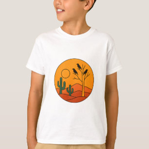 Woestijnzonsondergang met kraaien - Bold Graphic W T-shirt