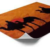 Woestijnzonsondergang Poster (Hoek)