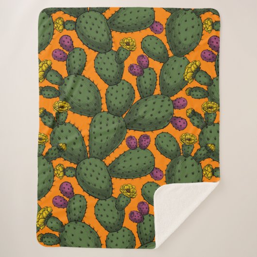 woestijnzonsondergang sherpa deken (Voorkant)