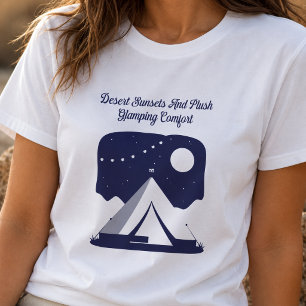 Woestijnzonsondergangen Pluche Glamping Comfort De T-shirt