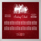 Woewdijskast Winter Deer Sparkle Red Poster (Voorkant)