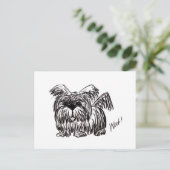 Wof A Dust Mop Dog Briefkaart (Staand voorkant)