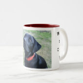 Wof Bark! Tweekleurige Koffiemok (Voorkant rechts)