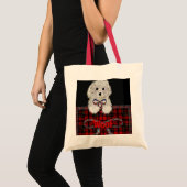 "Wof"-Canvas tas van puppy dog* (Voorkant (product))