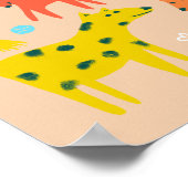 Wof. Colorful Funny Dogs Illustration Poster (Hoek)