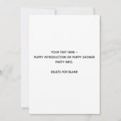 Wof Cute Puppy Persoonlijke Foto Dog New Pet Aankondiging (Achterkant)