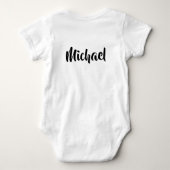 Wof. Decoratieve tekst op maat Romper (Achterkant)