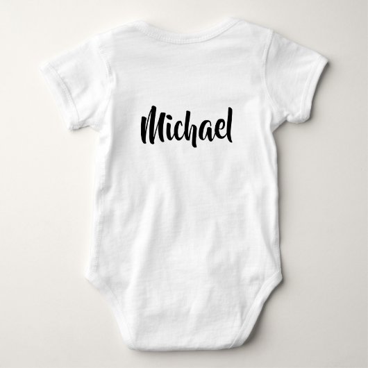 Wof. Decoratieve tekst op maat Romper (Achterkant)