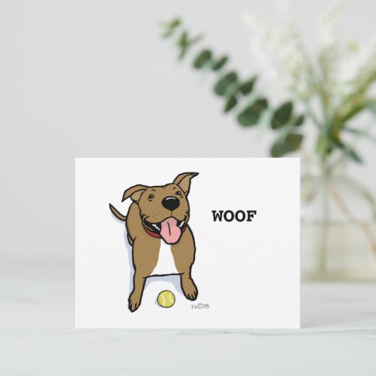 Wof Dog Briefkaart (Staand voorkant)