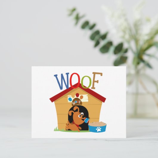 Wof Dog Briefkaart (Staand voorkant)