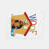 Wof Dog Fleece Deken (Voorkant (Horizontaal))