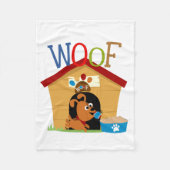 Wof Dog Fleece Deken (Voorkant)