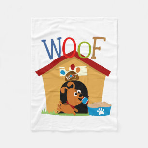Wof Dog Fleece Deken
