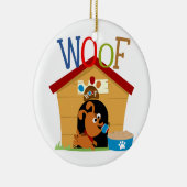 Wof Dog Keramisch Ornament (Rechts)