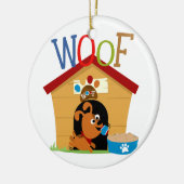 Wof Dog Keramisch Ornament (Links)