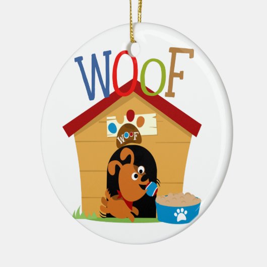 Wof Dog Keramisch Ornament (Links)