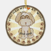 Wof Dog Keramisch Ornament (Voorkant)