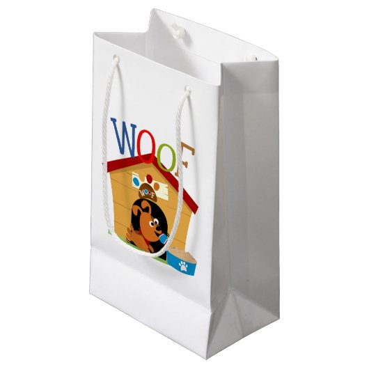 Wof Dog Klein Cadeauzakje (Voorkant Gekanteld)