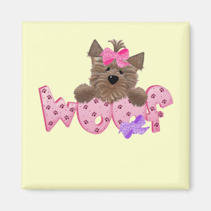 Wof Dog Pink Tshirts en Gifts Magneet
