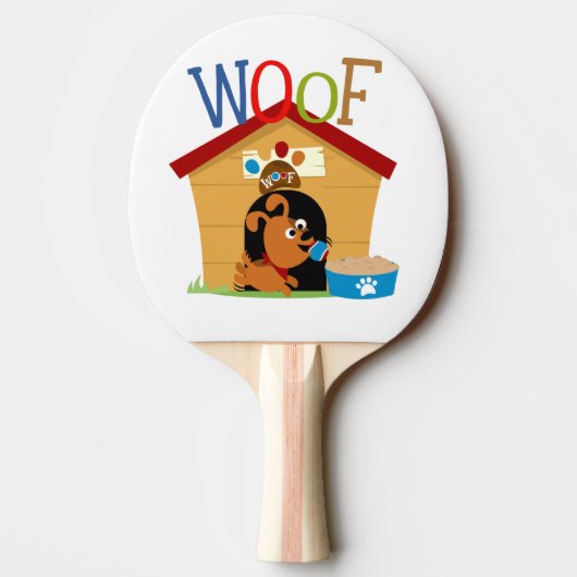 Wof Dog Tafeltennisbatje (Achterkant)