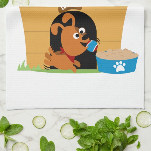 Wof Dog Theedoek (Gevouwen)