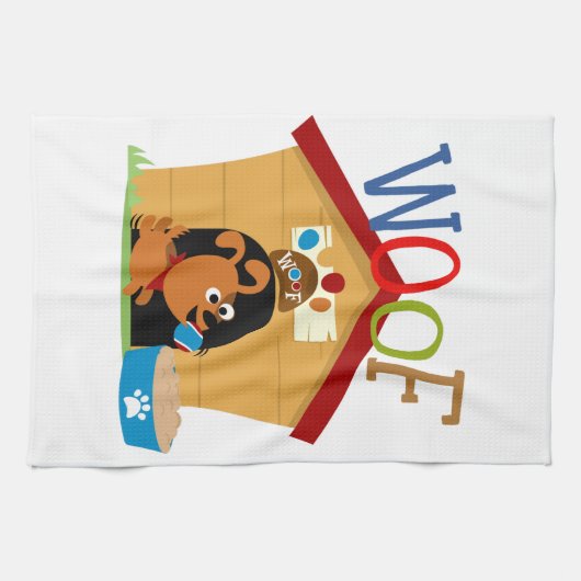 Wof Dog Theedoek (Horizontaal)