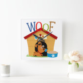 Wof Dog Vierkante Klok (Huis)