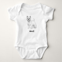 Wof. Doggy Baby Bodysuit - West Highland Terrier