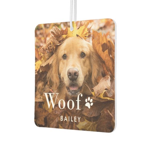 Wof | Foto van uw hond en een pooafdrukken Luchtverfrisser (Links)