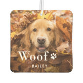 Wof | Foto van uw hond en een pooafdrukken Luchtverfrisser (Achterkant)