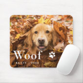 Wof | Foto van uw hond en een pooafdrukken Muismat (Met muis)