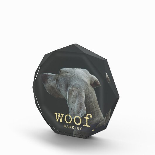 Wof | Goudschrijfmachinetekst met de foto van uw h (Rechts)