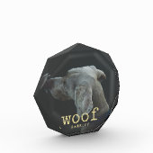 Wof | Goudschrijfmachinetekst met de foto van uw h (Links)