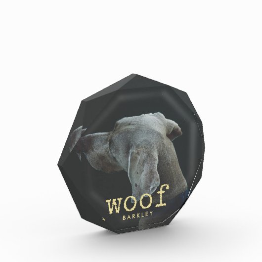 Wof | Goudschrijfmachinetekst met de foto van uw h (Links)