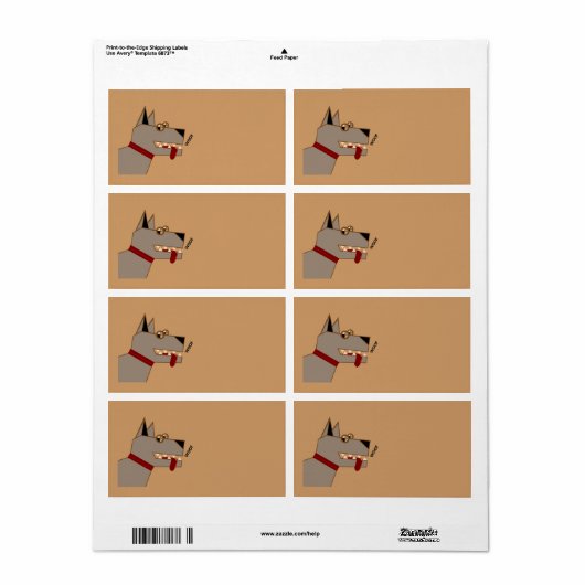 Wof hond etiket (Full Sheet)