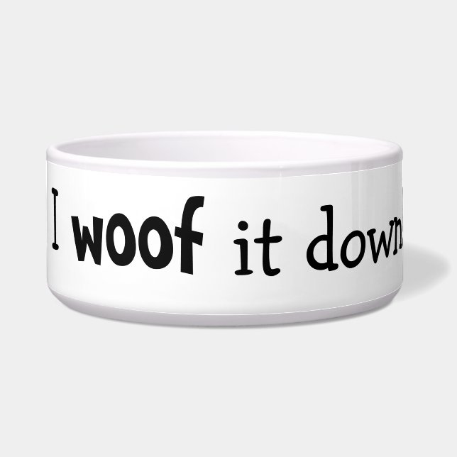 Wof it down Dog Bowl Voerbakje (Voorkant)