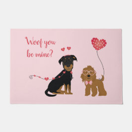 Wof jij bent mijn Valentijn Honden Deurmat