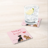 Wof jij bent mijn Valentijn Honden Kartonnen Onderzetters (Insitu)