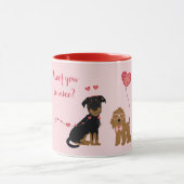 Wof jij bent mijn Valentijn Honden Mok (Midden)