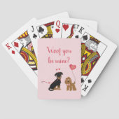 Wof jij bent mijn Valentijn Honden Pokerkaarten (Achterkant)