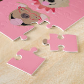 Wof jij een mijne hond-gezichtspatroon bent legpuzzel (Zijkant)