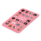 Wof jij een mijne hond-gezichtspatroon bent magneet (Linkerzijde)