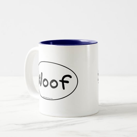 Wof-Mok Tweekleurige Koffiemok (Voorkant links)