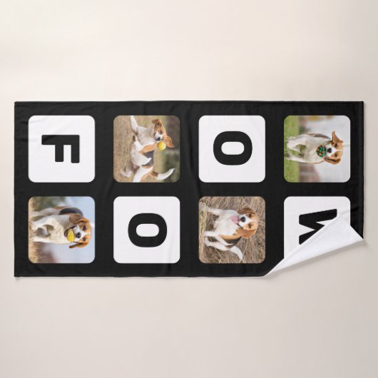 Wof Persoonlijke foto-inkuilet Lover Dog Badhanddoek (Badhanddoek)