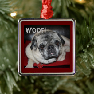 Wof, Pug Ornament