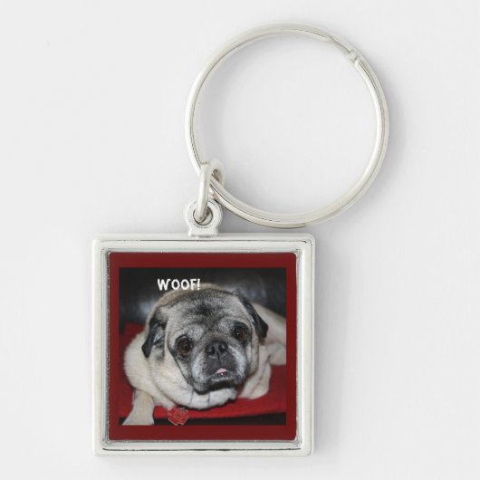 Wof, Pug Sleutelhanger (Voorkant)