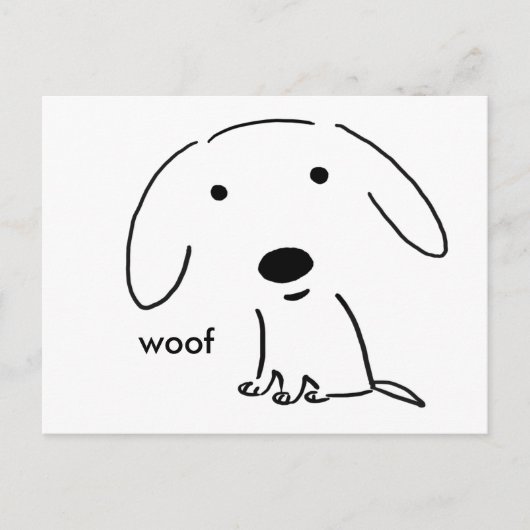 Wof Puppy Briefkaart (Voorkant)