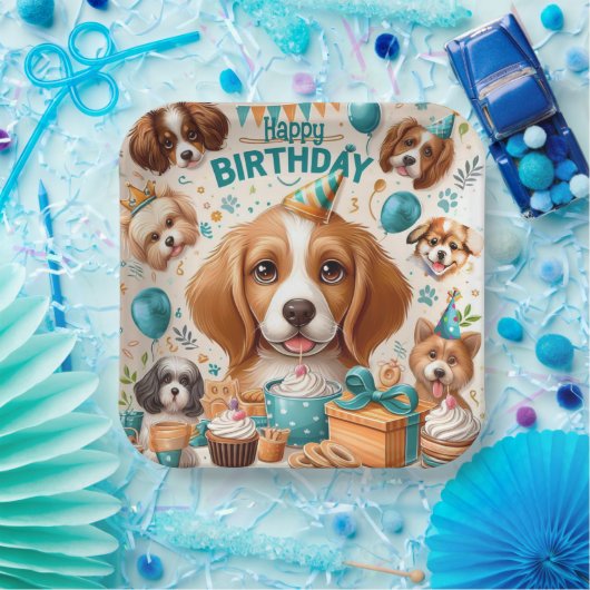 Wof-tastic Hond Gelukkige Verjaardag Servies Papieren Bordje (Feest)